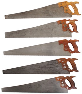 Henry Disston & Sons, Philadelphia, Pennsylvania: Five Extra Clean Hand Saws