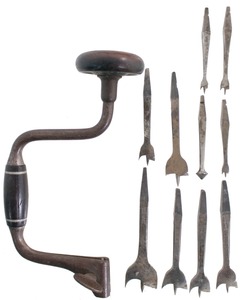 Nelson Spofford, Haverhill, Massachusetts: "Spofford Patent" 8" Sweep Bit Brace