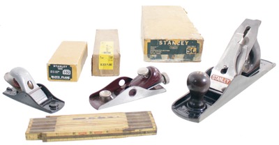 Stanley Rule & Level: Three Original Box Woodworking Plane