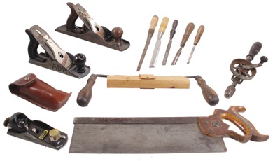 Assorted Makers: Lot Of Clean & Usabl Woodworking Tools