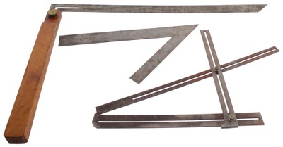 Assorted Makers: Lot Of Three Large Layout Tools