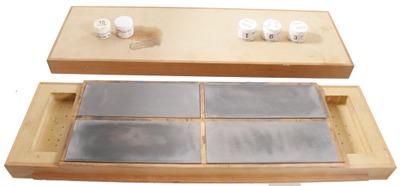 Unmarked: Lapping Station With Four Metal Hones