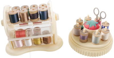 Unmarked: Two Celluloid Sewing Stands