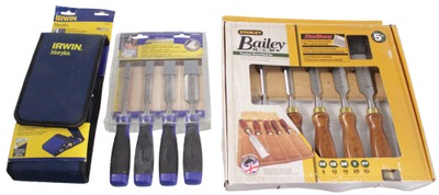 Assorted Makers: Three Unused Sets Of Wdwg. Chisels