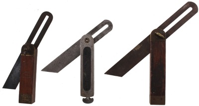 Assorted Makers: Three Conn. Maker Sliding "T" Bevels