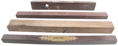 Assorted Makers: Three Craftsman Made Mahogany Level