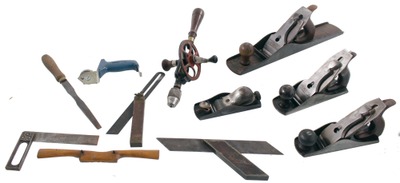 Assorted Makers: Lot Of Clean & Usabl Woodworking Tools