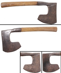 Unmarked: Early Curved Blade Hewing Axe