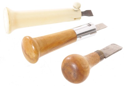Assorted Makers: Lot Of Three Clean Button Hole Cutter