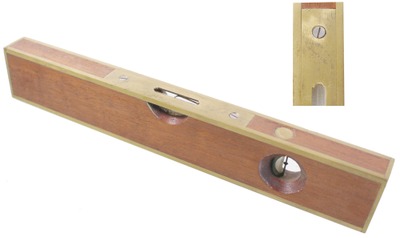 Stratton Brothers, Greenfield, Massachusetts, No. 10: 12" Mahogany Plumb & Level