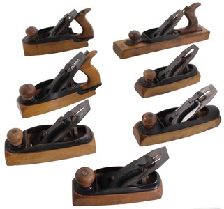 Stanley Rule & Level: Lot Of Seven Clean Transitional Planes