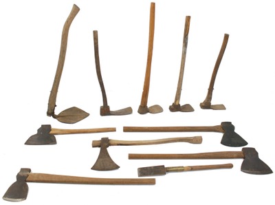 Assorted Makers: Lot Of Assorted Adzes And Axes