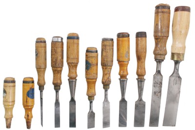 Erik Anton Berg, Eskilstuna, Sweden: Lot Of Eleven Extra Clean Chisels