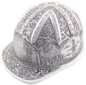 Unmarked: Decorated Aluminum Hard Hat