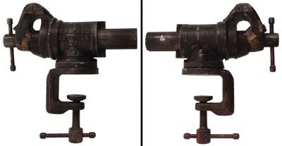 Fulton Machine & Vise Company, Lowville, New York, No. 1: Hiram Reed Patent Pivot Jaw Vise