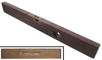 J.W. Harmon, Boston, Massachusetts: Early Mahogany Body Sprit Level