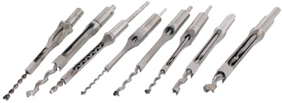 Assorted Makers: Working Set Of Eight Mortise Auger Bit