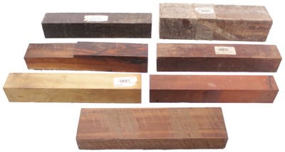 Assorted Makers: Seven Exotic Wood Samples