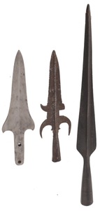Unmarked: Lot Of Three Early Spear Points