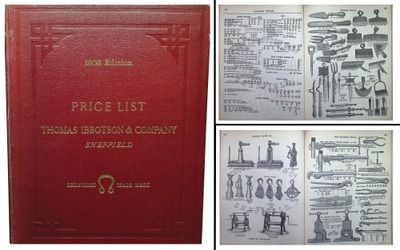 Thos. Ibbotson & Company, Sheffield, England, No. CO1903: Orig. 1903 Price List Catalogue