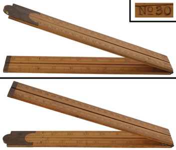 STANLEY (Unmarked), No. 30: Rare 1 Meter Folding Rule