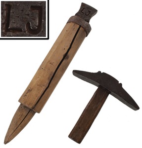 Unmarked: Unus. Wooden Shaft "Denglestock" Anvil