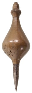 Unmarked: Early Turned Brass Plumb Bob