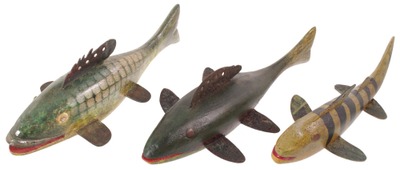 Robert Lindner, Clarence, New York: Three Unused Spear Fishing Decoys