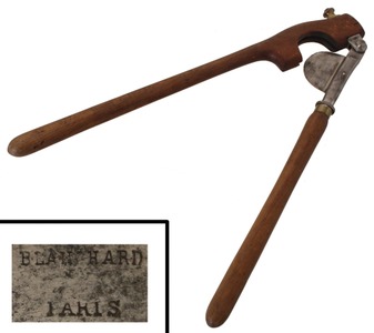 Blanchard, Place De La Lame, Paris, France: Early Brass Appt. Horse Tail Docking