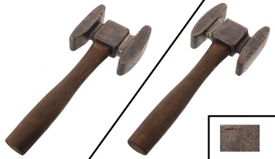 Unmarked: Unus. Oval Face Metal Wkg. Hammer