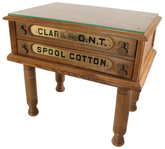 John A. Clark, Jr., Mile End, Glasgow, Scotland: "Clark's Spool Cotton" Cabinet