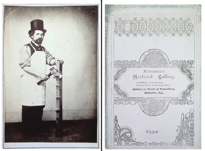 Atkinson's Railroad Gallery/Molin: 19th C. Cabinet Card Photo Of Carpenter
