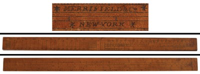 Merrifield & Company, New York, New York: Classic Early Gunter Type Navig. Rule
