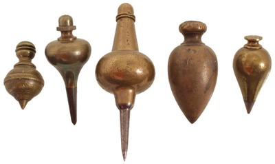 Assorted Makers: Five Interesting Brass Plumb Bob