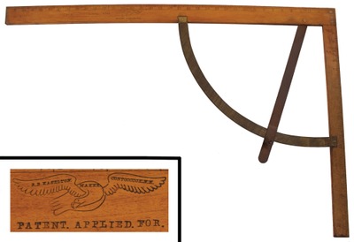 R.B. Haselton, Groton, New Hampshire: Patent Rafter Scale Square