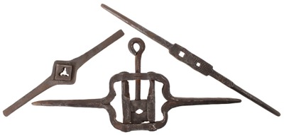 Assorted Makers: Two Early Hande Forged Die Stocks