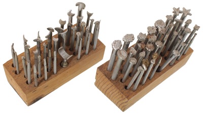 Craftool Company, Los Angeles, California: Superb Set Of Leathe Wkg. Dies