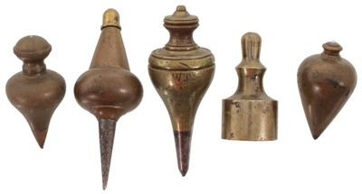 Assorted Makers: Five Interesting Brass Plumb Bob