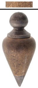Unmarked: Unus, Brass & Iron Plumb Bob