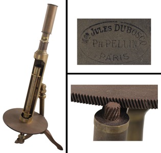Duboscq, Jules/Paris, France: Early Brass Spectrom Eter Microscope