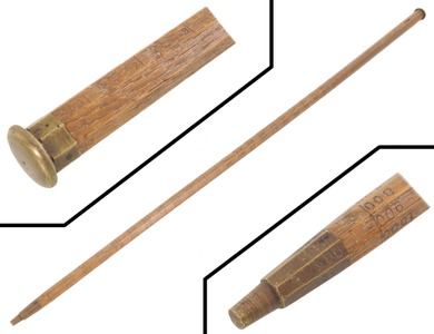 STANLEY (Unmarked), No. 48 1/2: Early Log Measure Cane Rule