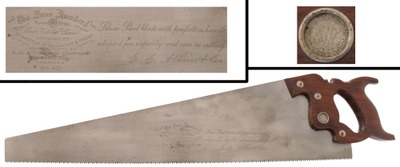 E.C. Atkins & Company, Indianapolis, Indiana, No. 401: Rosewood Handle 8 Pt. Xcut Saw