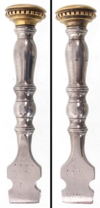 Unmarked: 18th C. Iron & Brass Button Hole Chisel