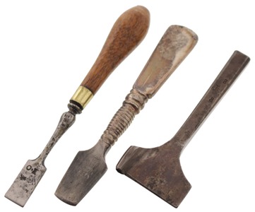 Unmarked: Three Early Type Button Hole Cutters