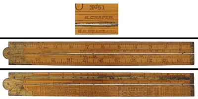 H. Chapin, No. 51: Two-Foot, Two-Fold Folding Rule