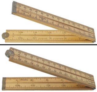 Stanley Rule & Level, No. 68 E & M: Rare Metric/English Folding Rule