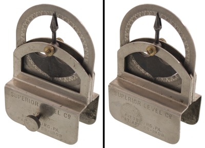 Superior Level Company, Pittsburgh, Pennsylvania: Pat. Inclinometer Level