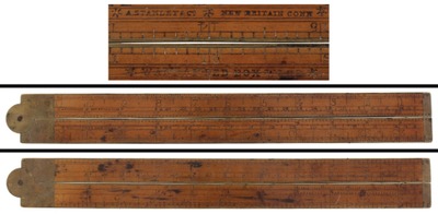 A. Stanley & Company, New Britain, Connecticut, No. 28: Rare Early Boxwood Folding Rule