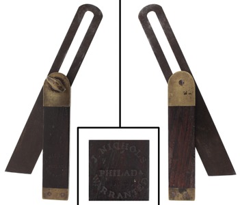 Nichols, J./Philada., Pa.: Early Philada. Mkr. R'wood & Brass Bevel