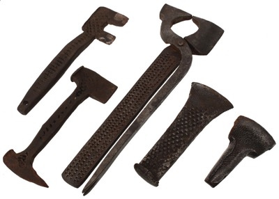Unmarked: Five File Forged Farriers Tools